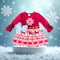 Bowtism Holiday Elk Ruffle Dress - Bowtism